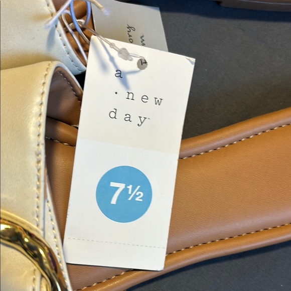 A New Day Women's Beige Slide Sandals - Picture 3 of 5